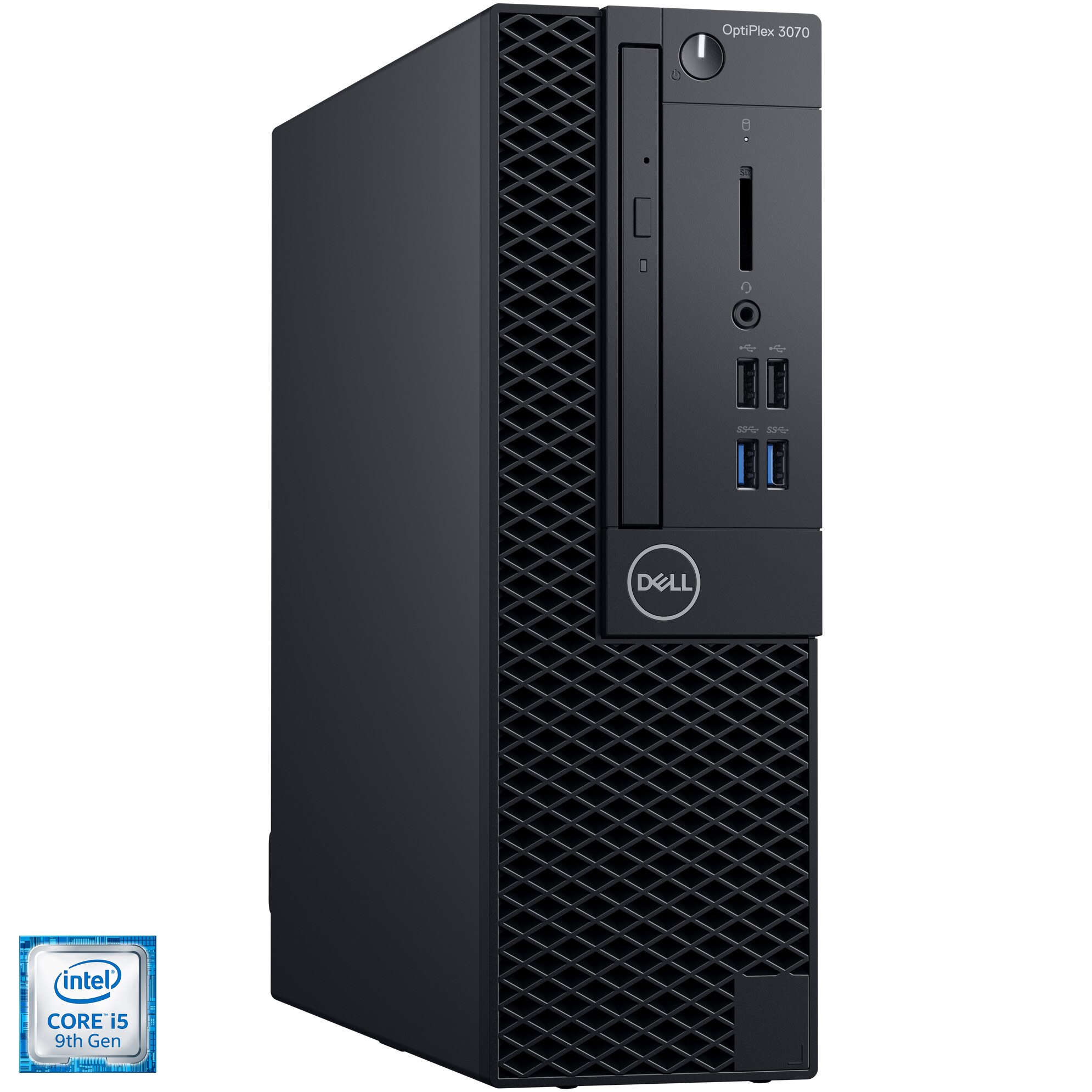 Sistem Desktop Dell Optiplex 3070 SFF cu procesor Intel® Core™ i5-9500 pana la 4.40 GHz, Coffee Lake, 8GB DDR4, 256GB SSD, Intel® UHD Graphics 630, Windows 10 Pro