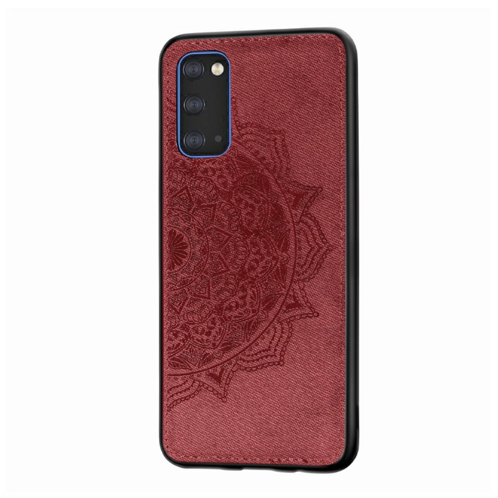 Husa de protectie Bibilel pentru Samsung Galaxy S20 Plus cu motive Mandala, protectie spate, bumper, capac de protectie, Rosu, BBL1534