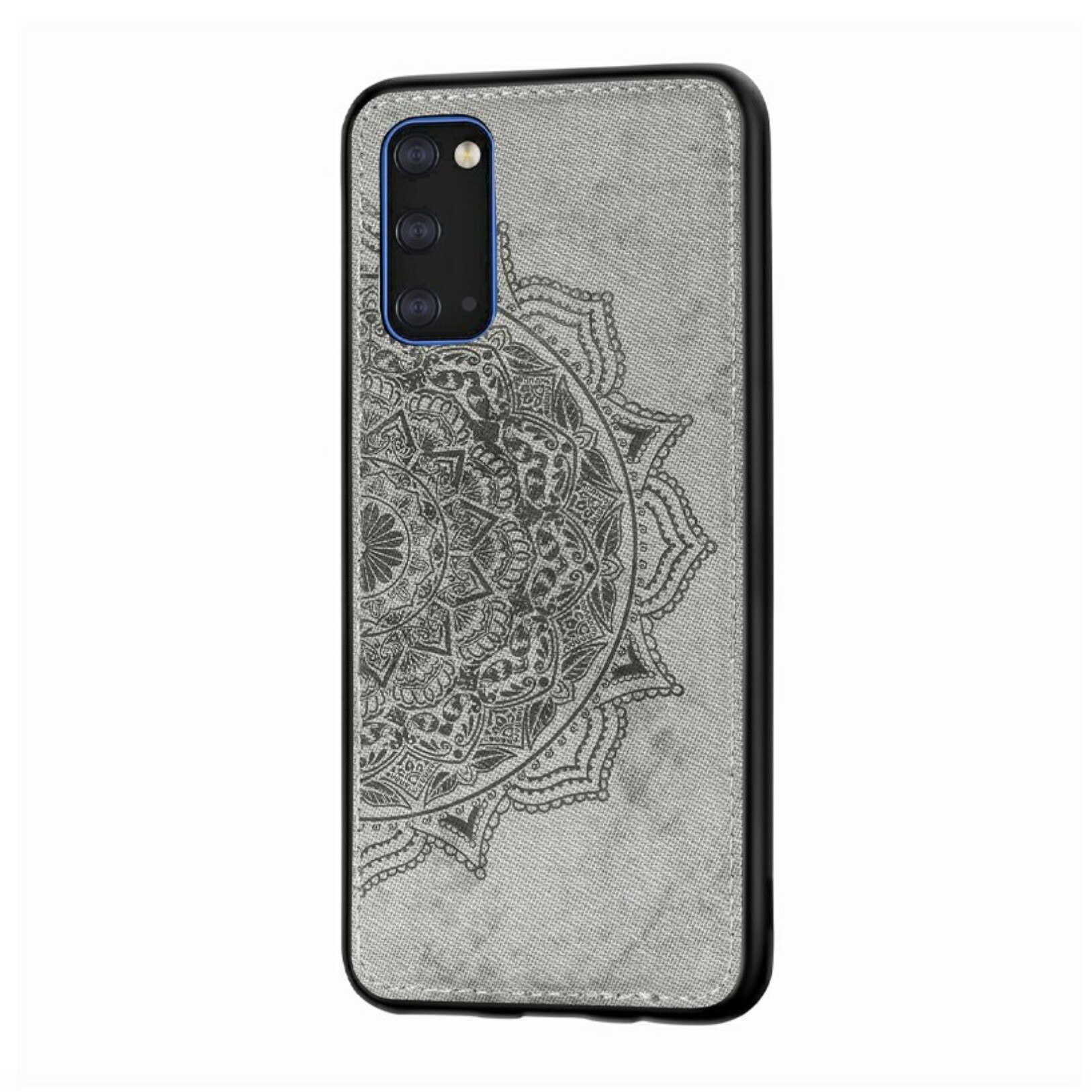 Husa de protectie Bibilel pentru Samsung Galaxy S20 cu motive Mandala, protectie spate, bumper, capac de protectie, Gri, BBL1530