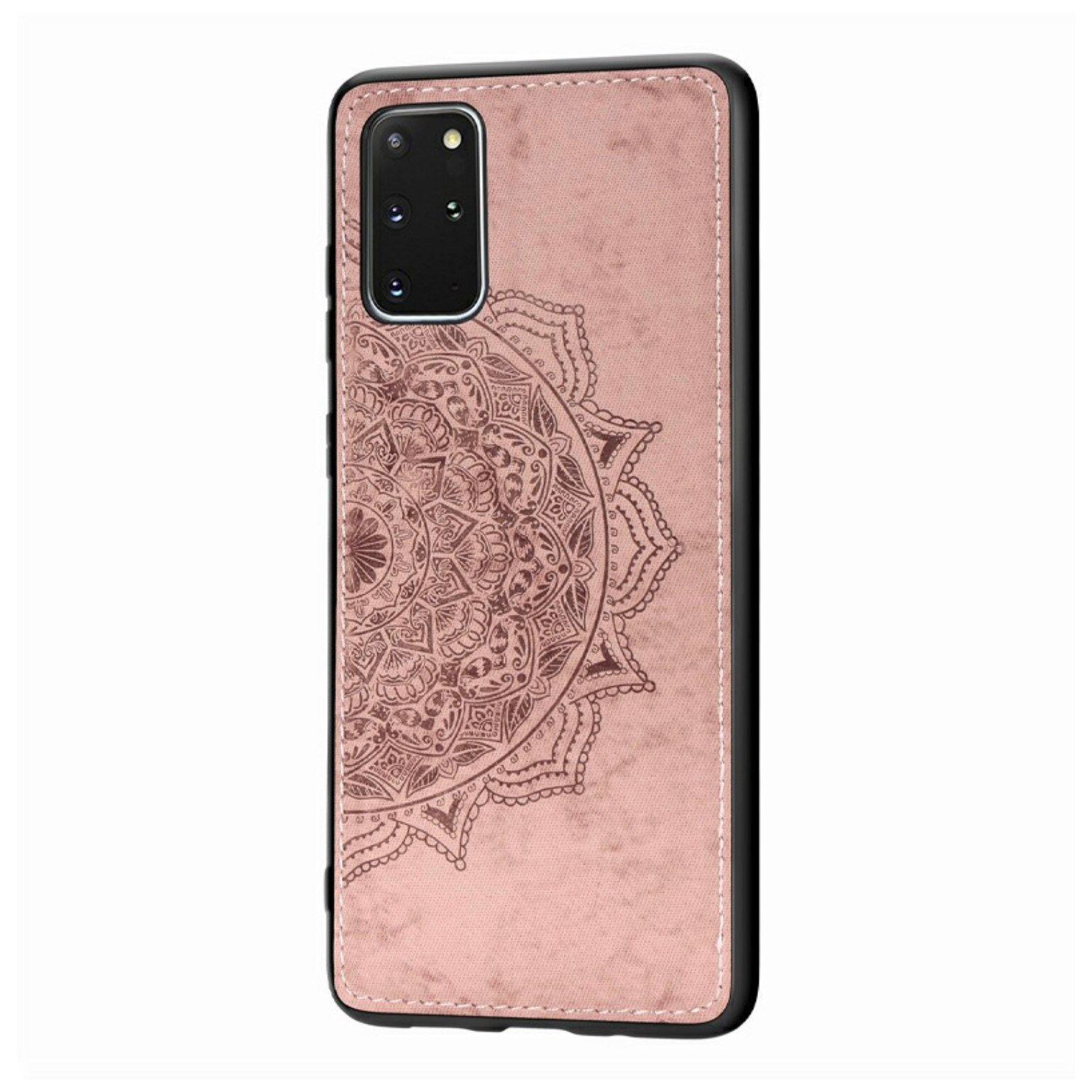 Husa de protectie Bibilel pentru Samsung Galaxy S20 Plus cu motive Mandala, protectie spate, bumper, capac de protectie, Rose Gold, BBL1532