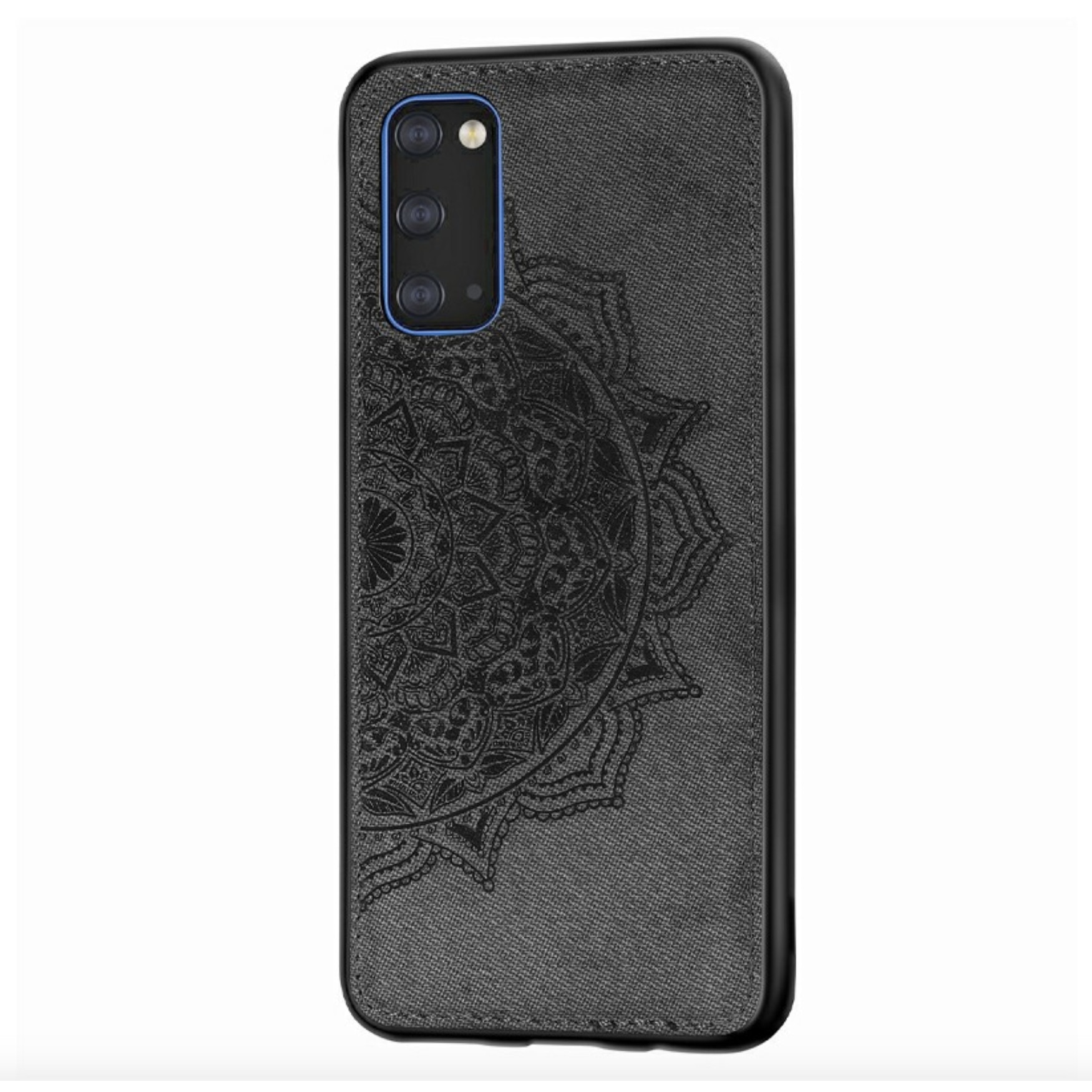 Husa de protectie Bibilel pentru Samsung Galaxy S20 Plus cu motive Mandala, protectie spate, bumper, capac de protectie, Negru, BBL1535