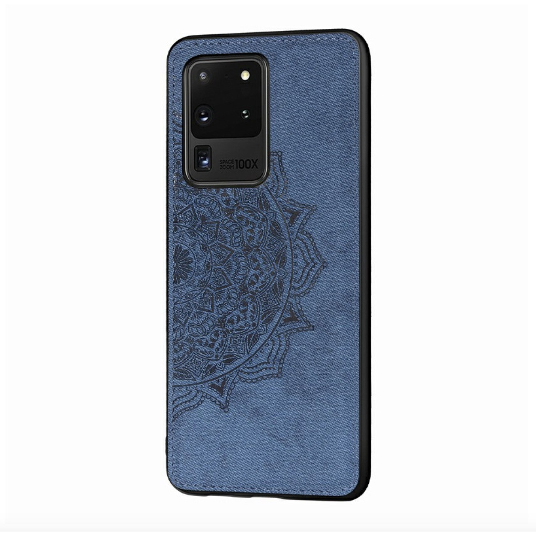 Husa de protectie Bibilel pentru Samsung Galaxy S20 Ultra cu motive Mandala, protectie spate, bumper, capac de protectie, Albastru, BBL1537