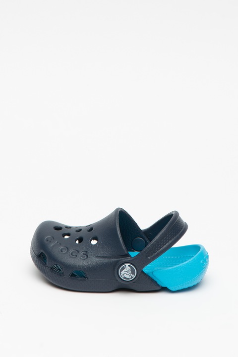 Crocs, Saboti slingback roomy fit cu perforatii, Bleumarin/Turcoaz, 19-20 EU