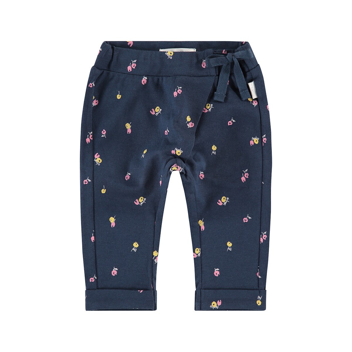 Pantaloni bebe, Noppies, cu floricele, Chatham, bleumarin, Bleumarin