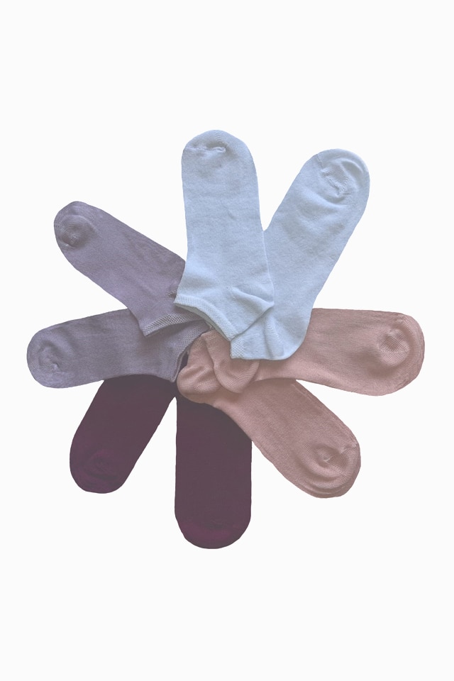 Set 8 perechi sosete scurte multicolor, pentru femei, Paco, Multicolor