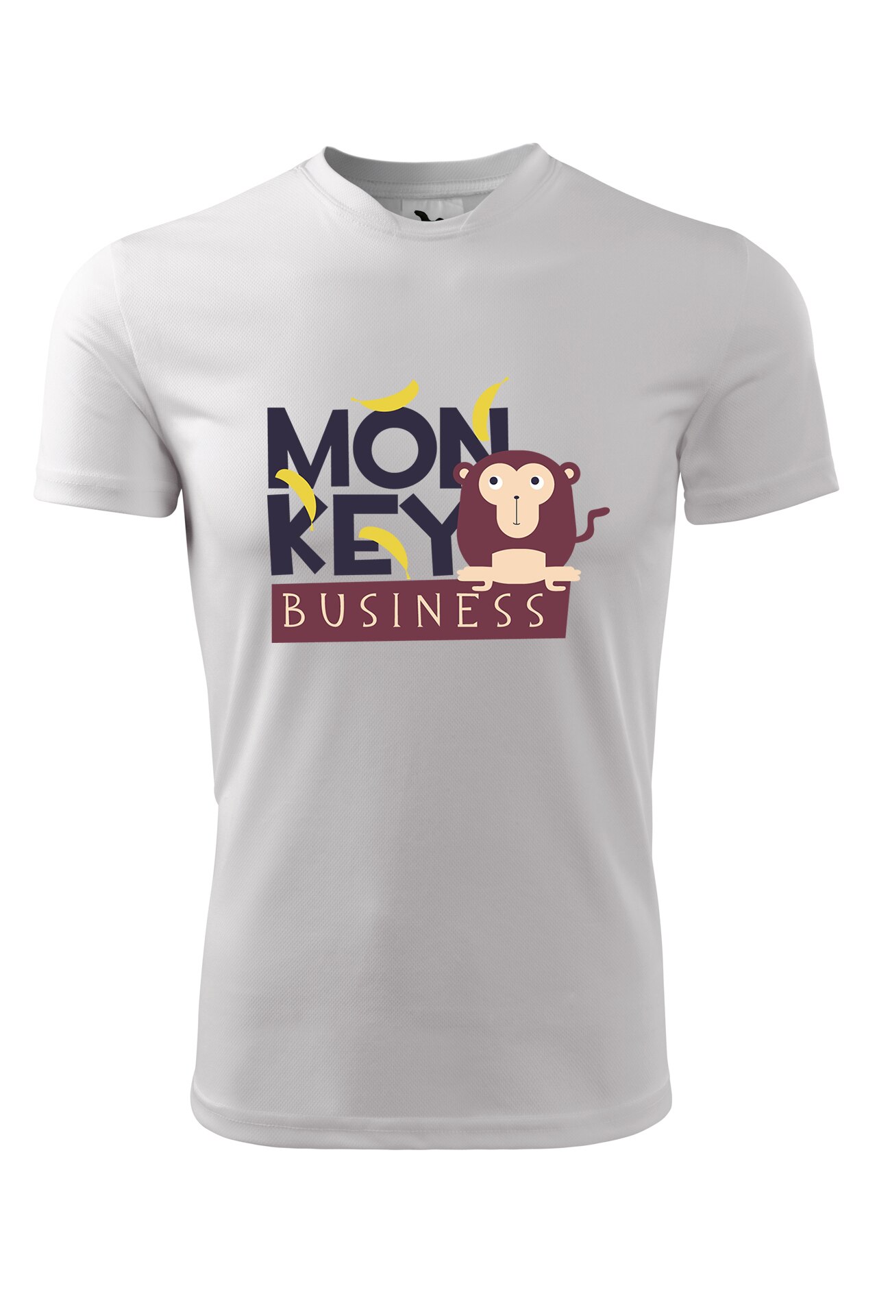 Tricou personalizat, Monkey Business, Adler, Alb