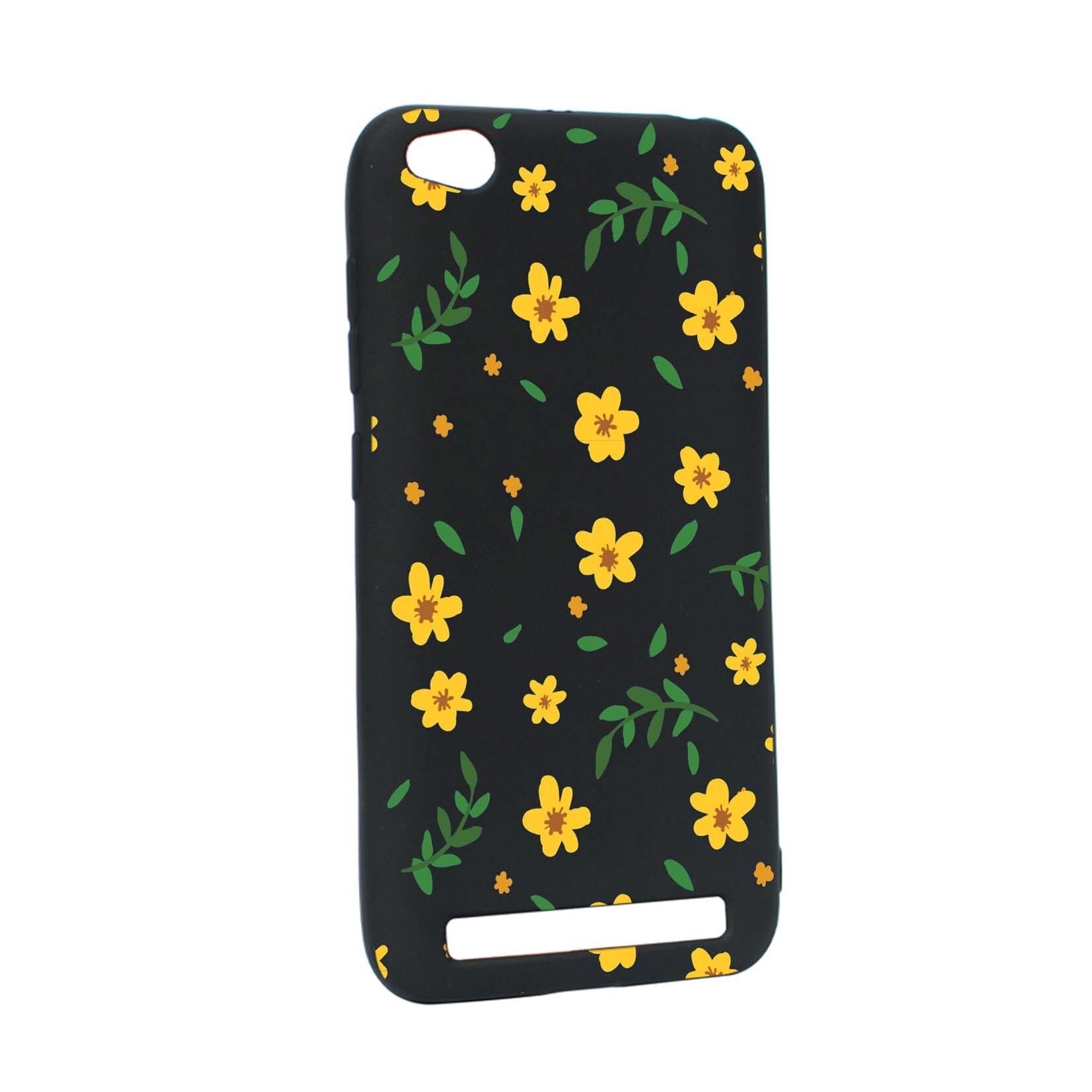 Husa Xiaomi Redmi 5A, Little yellow flowers, rezistenta la uzura, anti-alunecare, din silicon Premium, B696