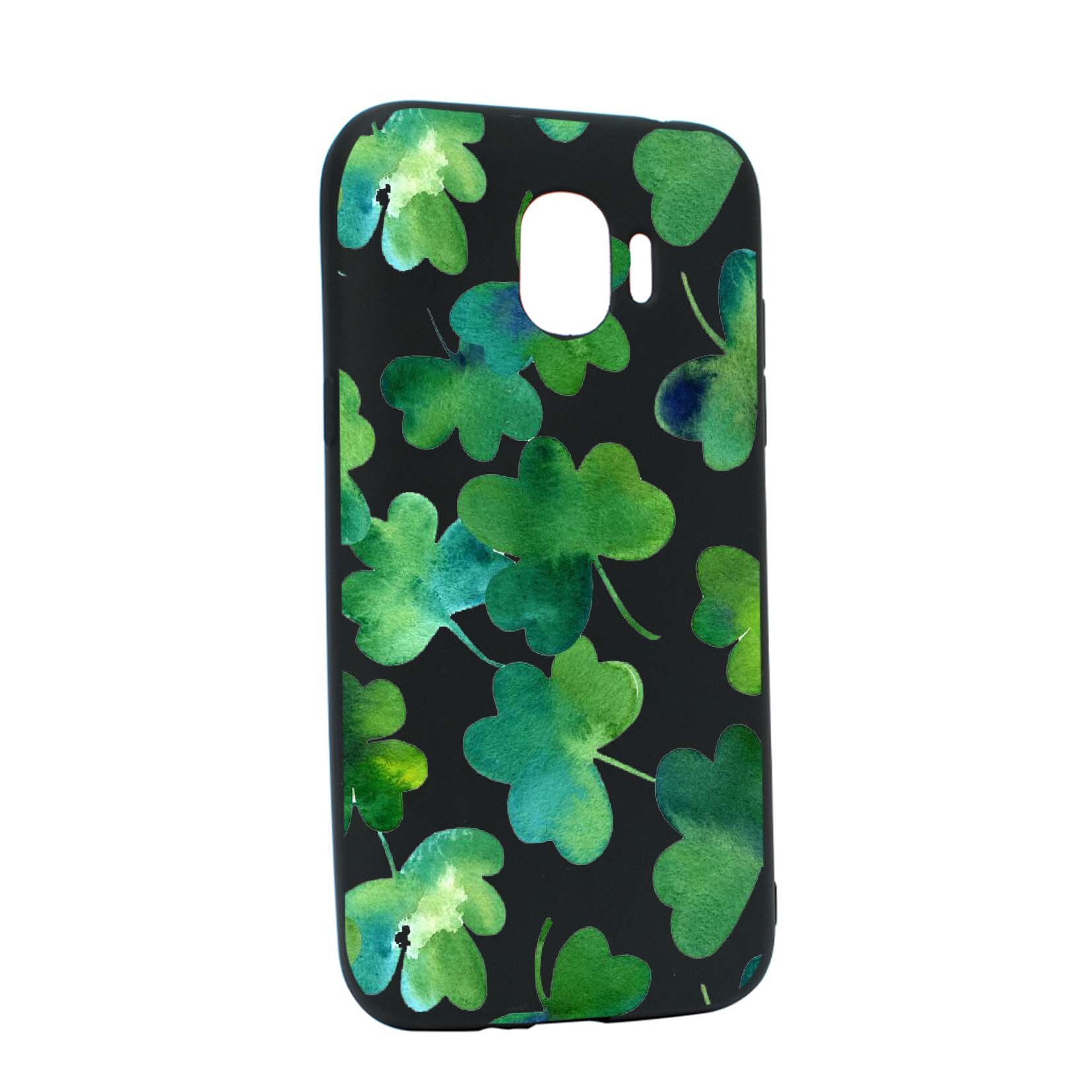Husa Samsung Galaxy J2 Pro 2018 / J2 2018 / Grand Prime Pro, Green Leaf, rezistenta la uzura, anti-alunecare, din silicon Premium, B697