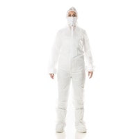 Combinezon Cu Gluga Din Polipropilena De Unica Folosinta, Adfil Colection, Alb, M
