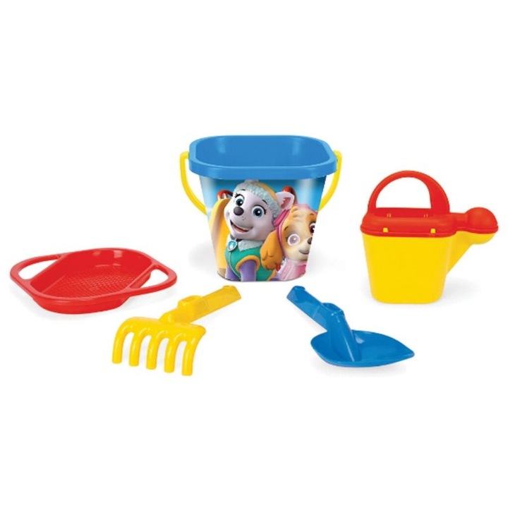 Set jucarii nisip Paw Patrol, Wader, 5 accesorii, Plastic, Multicolor