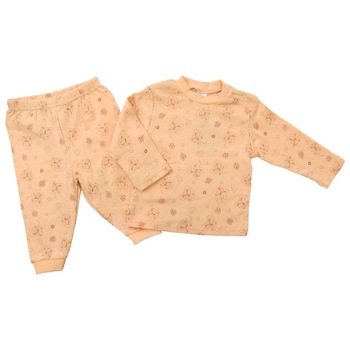 Pijama S22101 Primii Pasi, Portocaliu, 68-80 CM Pijama S22101 Primii Pasi, Portocaliu, 68-80 CM