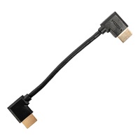 Cablu HDMI, mufe in unghi drept, 10 cm