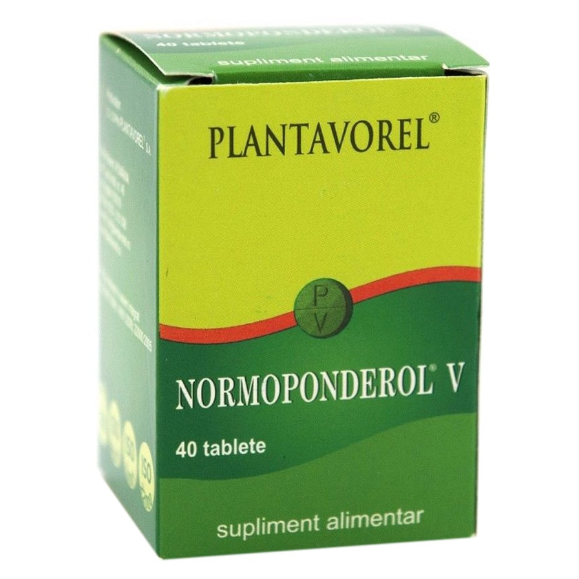 Supliment alimentar Normoponderol V Plantavorel, 40 tablete