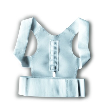 Centura corset pentru corectarea spatelui si a coloanei, cu magneti, 29,5 x 116 cm, alb Centura corset pentru corectarea spatelui si a coloanei, cu magneti, 29,5 x 116 cm, alb