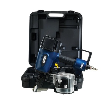 Masina de batut cuie in rola PRO PCN90 kit, pneumatica, cuie 50/50-90mm, capacitate mare, tragaci secvential, duza evacuare reglabila 360⁰, pad antialunecare, scut contra rezidurilor, 5000792 Masina de batut cuie in rola PRO PCN90 kit, pneumatica, cuie 50/50-90mm, capacitate mare, tragaci secvential, duza evacuare reglabila 360⁰, pad antialunecare, scut contra rezidurilor, 5000792