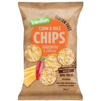Pachet: 3 x Chipsuri din porumb si orez cu aroma de jalapeno si branza, fara gluten, Benlian, 50g