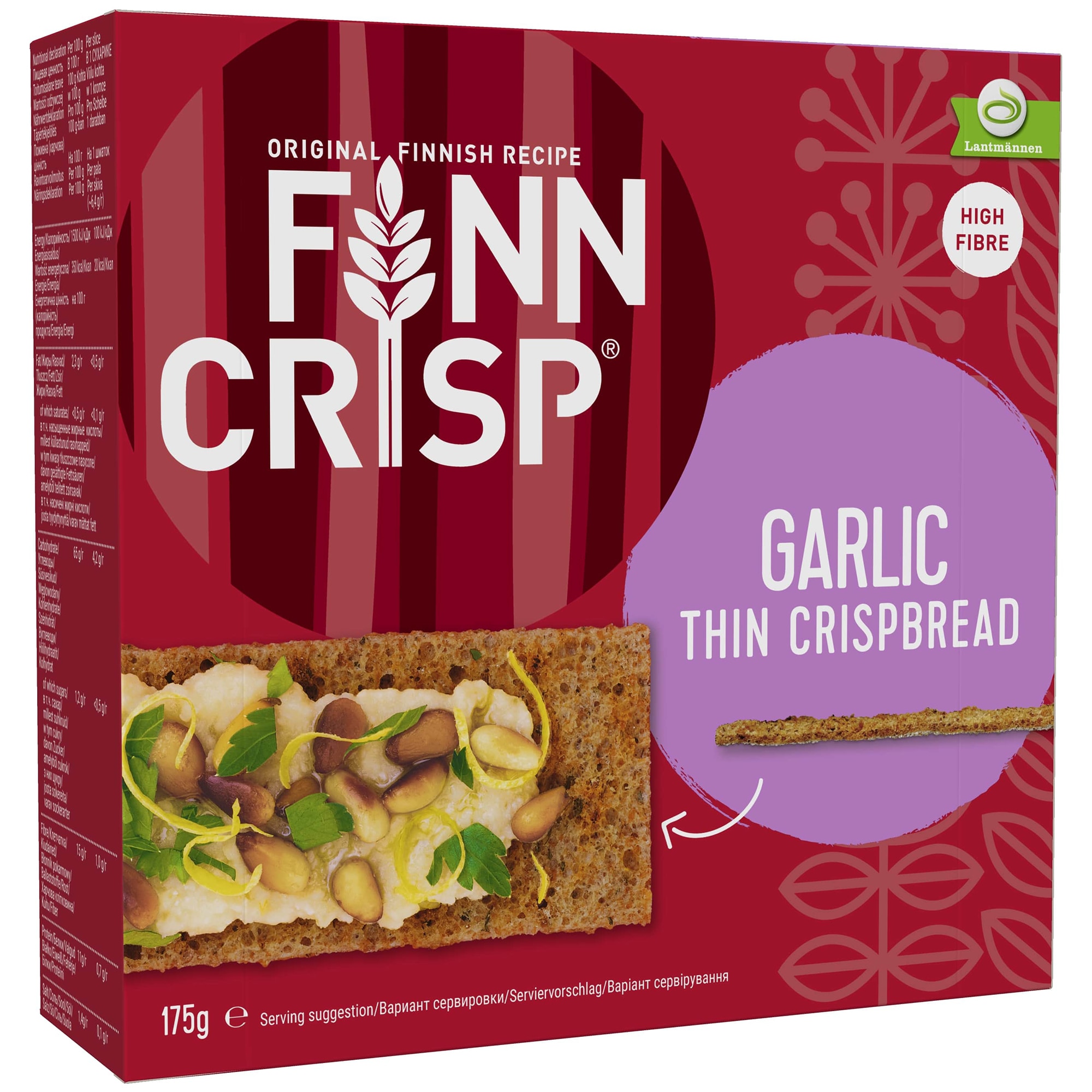 Paine crocanta subtire usturoi Finn Crisp, 175g