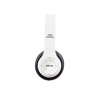 Casti wireless P47, Stereo Headphones, Fm Radio, MP3 Player, Microfon incorporat, Port Micro SD, Negru/Alb, Urban Trends ®