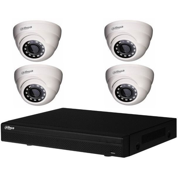 Sistem de supraveghere DAHUA 2MP, 4 camere, conexiune life internet