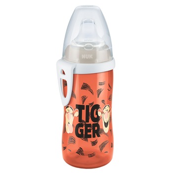 Cana NUK Active Disney Winnie, cu tetina de invatare, 12 luni+, 300 ml, Portocaliu Cana NUK Active Disney Winnie, cu tetina de invatare, 12 luni+, 300 ml, Portocaliu
