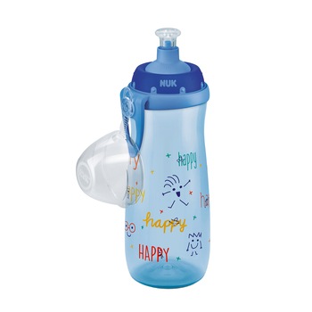 Cana NUK Sport cu sistem push-pull, 36 luni+, 450 ml, Albastru Cana NUK Sport cu sistem push-pull, 36 luni+, 450 ml, Albastru