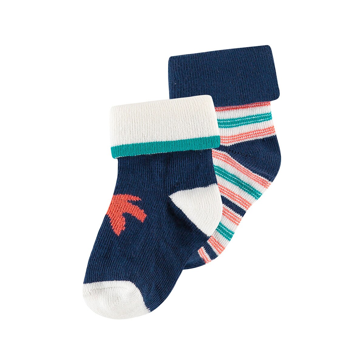 Set 2 perechi sosete bebe, bumbac, Noppies, Mokena, multicolor