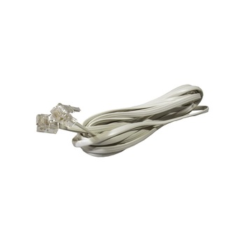 Cablu telefon mufat , 3m, alb , RJ11 tata - RJ11 tata Cablu telefon mufat , 3m, alb , RJ11 tata - RJ11 tata