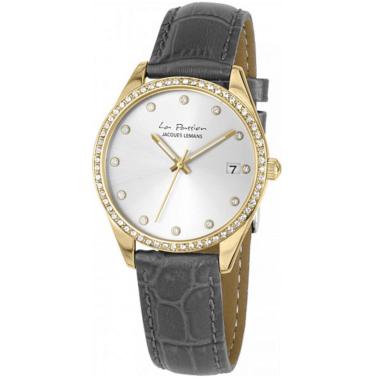 Ceas de dama Jacques Lemans LP-133K La Passion, 35mm, 10ATM, Auriu