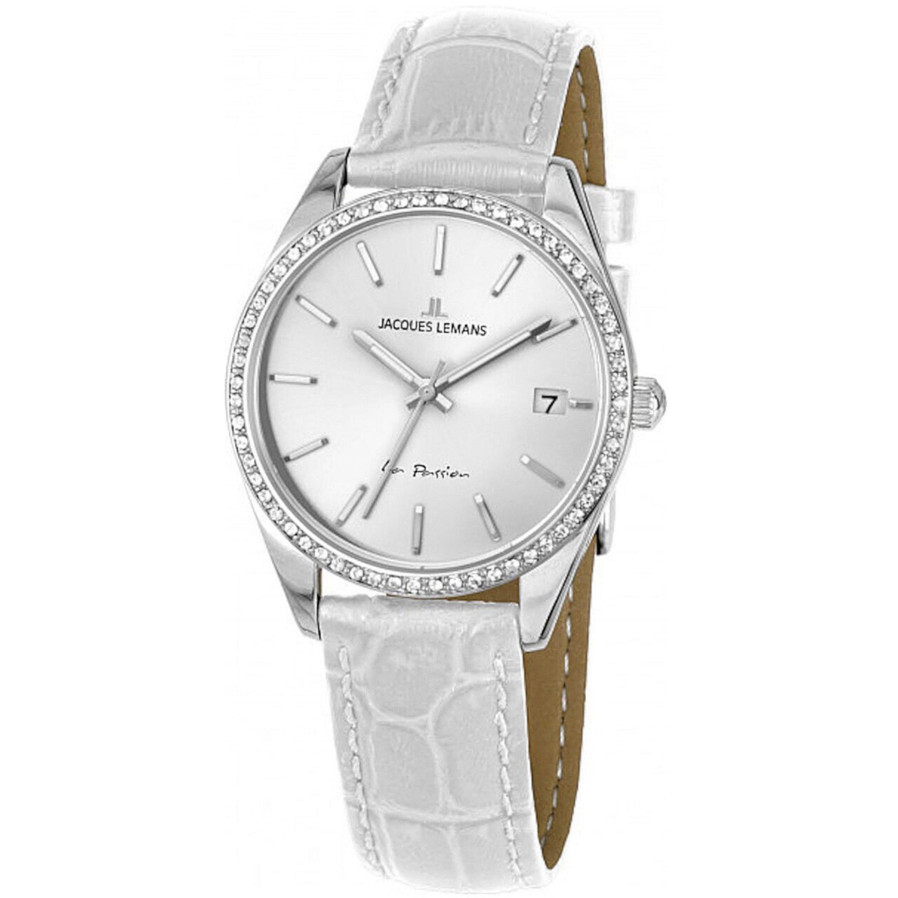 Ceas de dama Jacques Lemans 1-2085B La Passion, 30mm, 10ATM, Argintiu