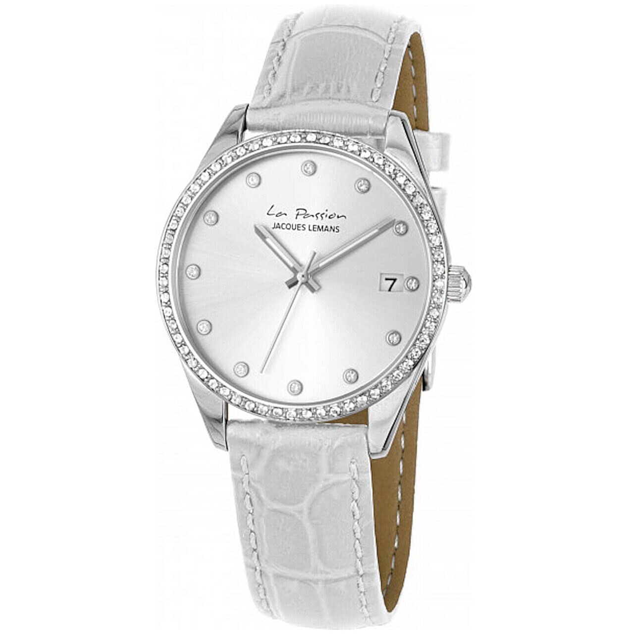 Ceas de dama Jacques Lemans LP-133B La Passion, 35mm, 10ATM, Argintiu
