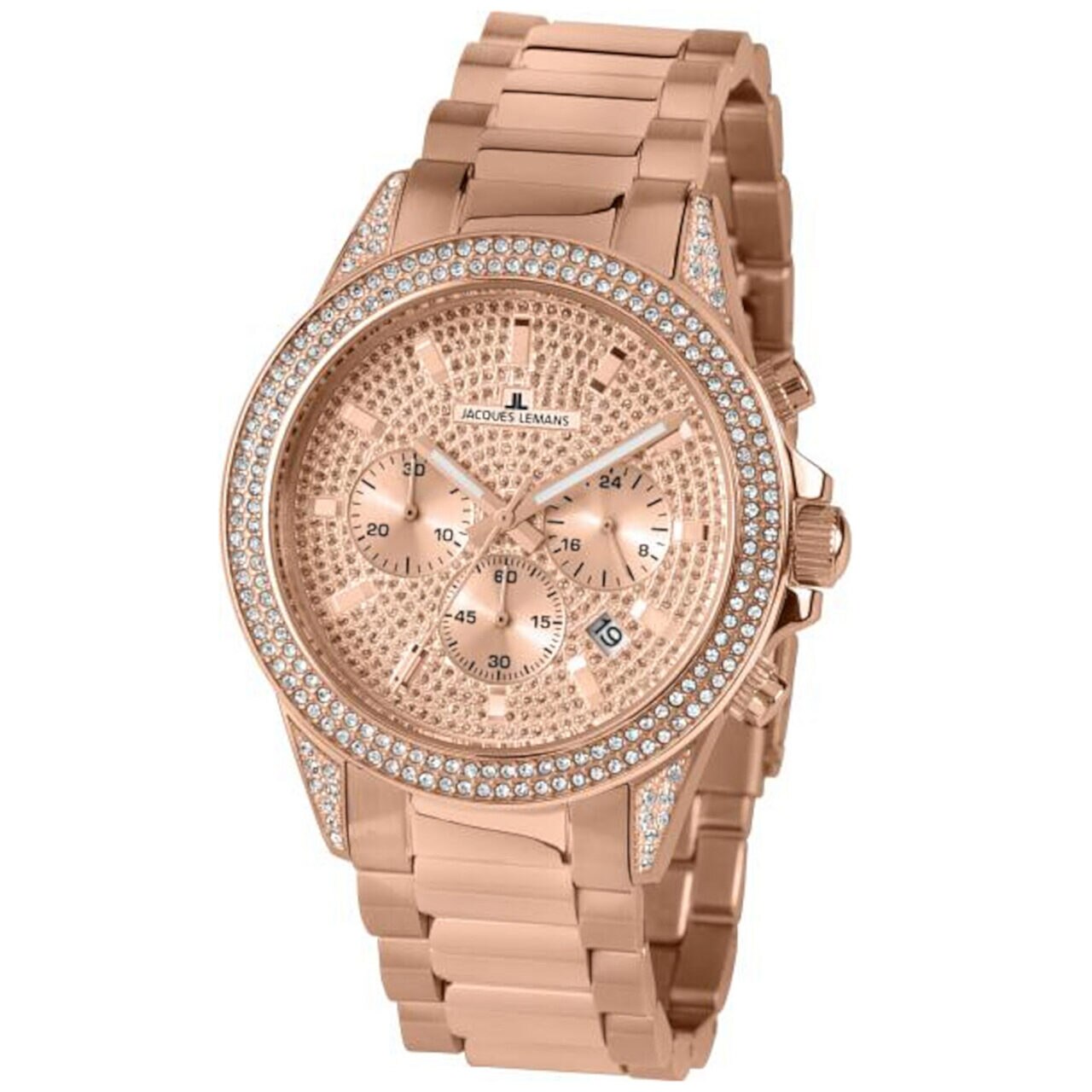 Ceas de dama Jacques Lemans 1-2051B La Passion, 42mm, 10ATM, Auriu