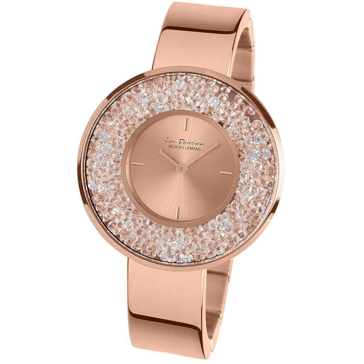 Ceas de dama Jacques Lemans LP-131B La Passion, 37mm, 5ATM, Auriu