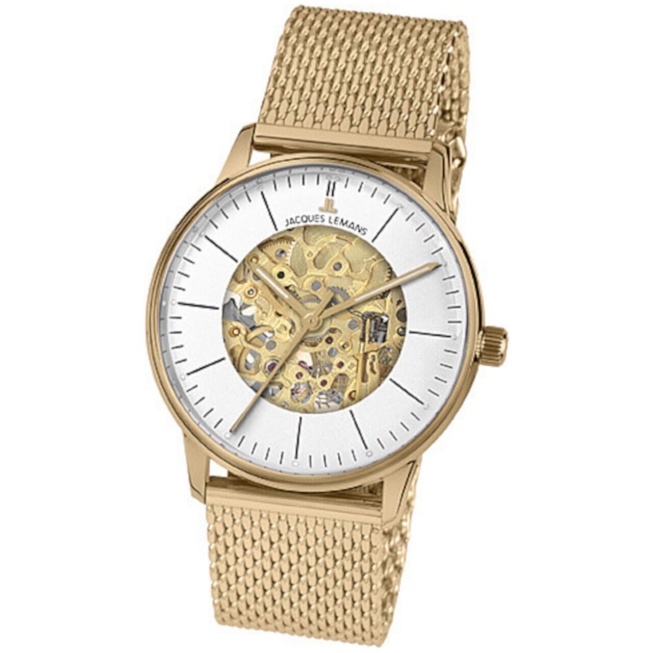 Ceas de dama Jacques Lemans N-207ZE Retro Classic, 38mm, 5ATM, Auriu