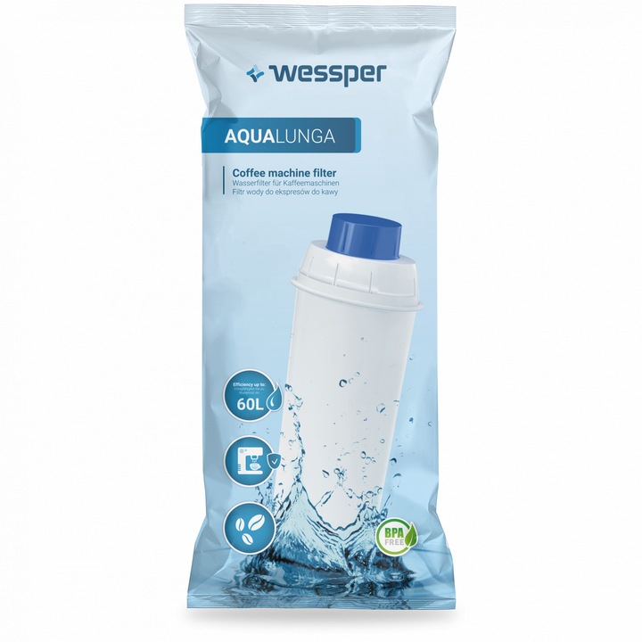 Filtru de apa, Wessper, pentru utilaje Delonghi echivalent DLS C002 SER3017, pentru 60 l