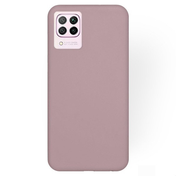 Husa Soft Liquide Silicone Compatibil cu Huawei P40 Lite, din silicon flexibil si ultra subtire, Powder Pink