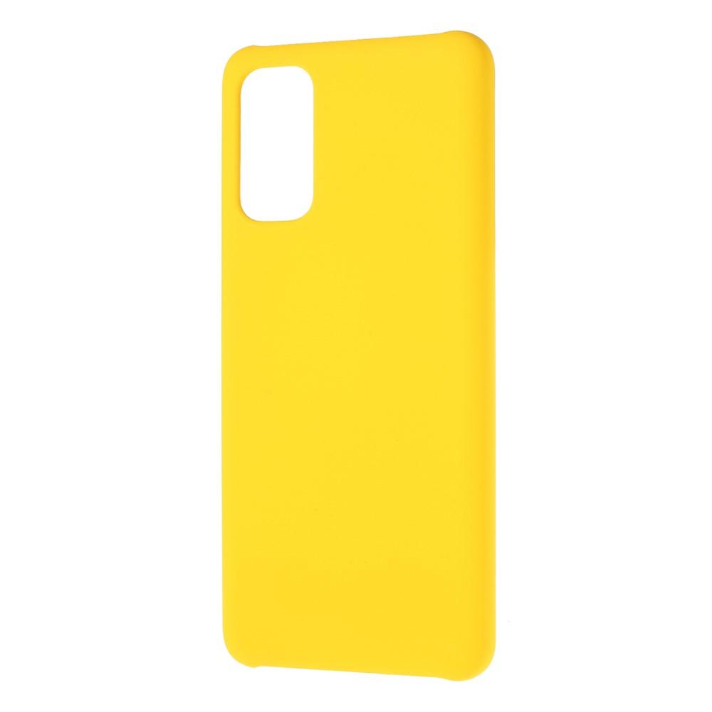 Husa Samsung Galaxy S20 Plastic, Aspect cauciucat, Antisoc Galben