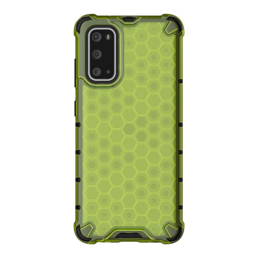 Husa Samsung Galaxy S20 model Honeycomb tip Armura, Antisoc Verde Verde