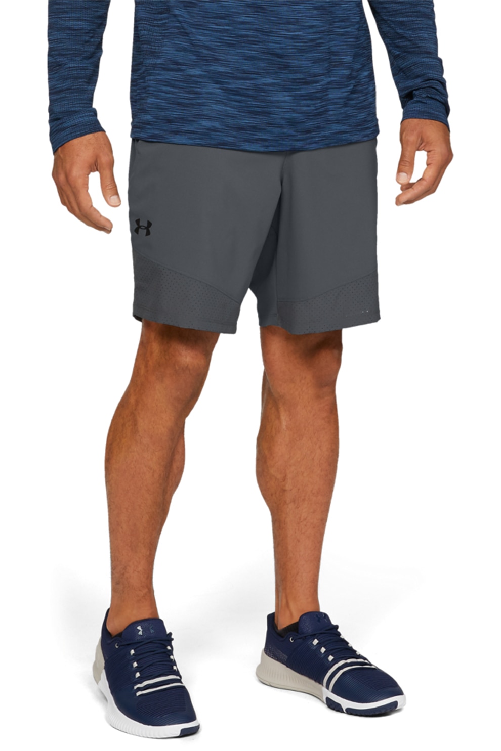 Under Armour, Pantaloni scurti, pentru alergare Vanish Woven, Gri