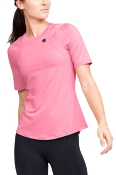 Under Armour, Tricou cu maneci raglan, pentru fitness Rush, Roz Under Armour, Tricou cu maneci raglan, pentru fitness Rush, Roz