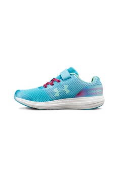 Under Armour, Pantofi cu logo, pentru alergare Surge, Albastru aqua/Fucsia, 10.5 Under Armour, Pantofi cu logo, pentru alergare Surge, Albastru aqua/Fucsia, 10.5
