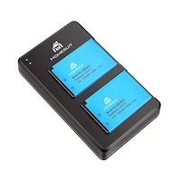 Set de 2 Acumulatori LP-E17 + incarcator , 1300 mAh ,Homesuit pentru Canon Rebel SL2, T6i, T6s, T7i, EOS M3, M5, M6, EOS 200D, 77D, 750D, 760D, 800D, 8000D, KISS X8i
