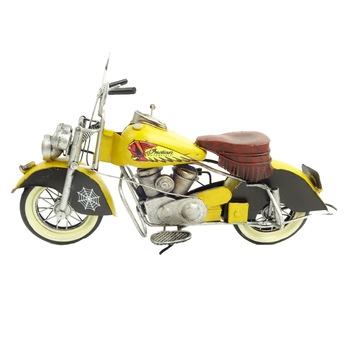 Decoratiune in forma de motocicleta de metal, vintage, 26 cm, Indian Decoratiune in forma de motocicleta de metal, vintage, 26 cm, Indian