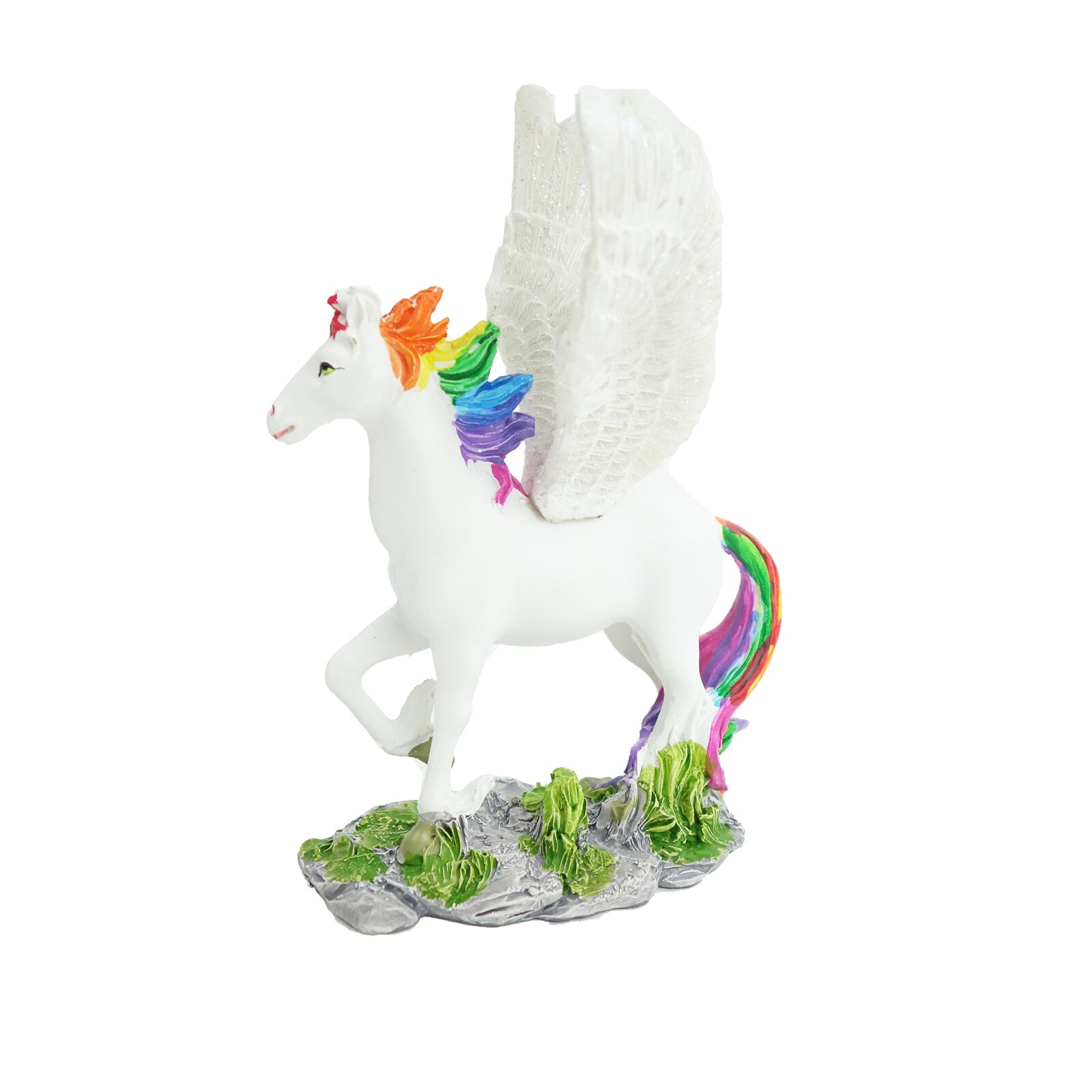Decoratiune ceramica Pegasus, 11,5 cm, alb