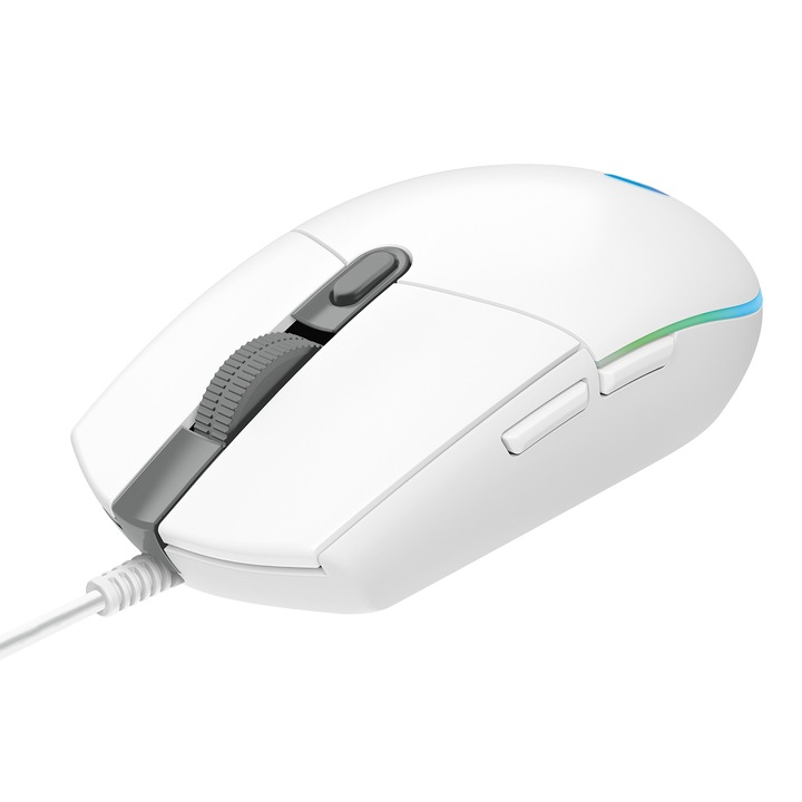 Logitech G102 Lightsync gaming egér, 8000 dpi, RGB, Fehér