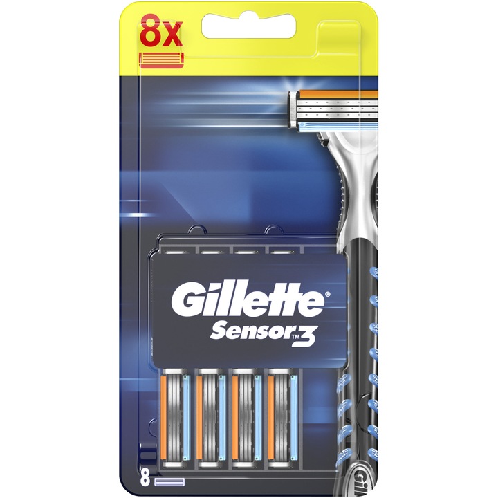 Резерви за самобръсначка Gillette Sensor3, 8 броя