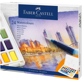 Acuarele Faber-Castell Creative Studio, 24 culori/set