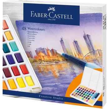 Acuarele Faber-Castell Creative Studio, 48 culori/set