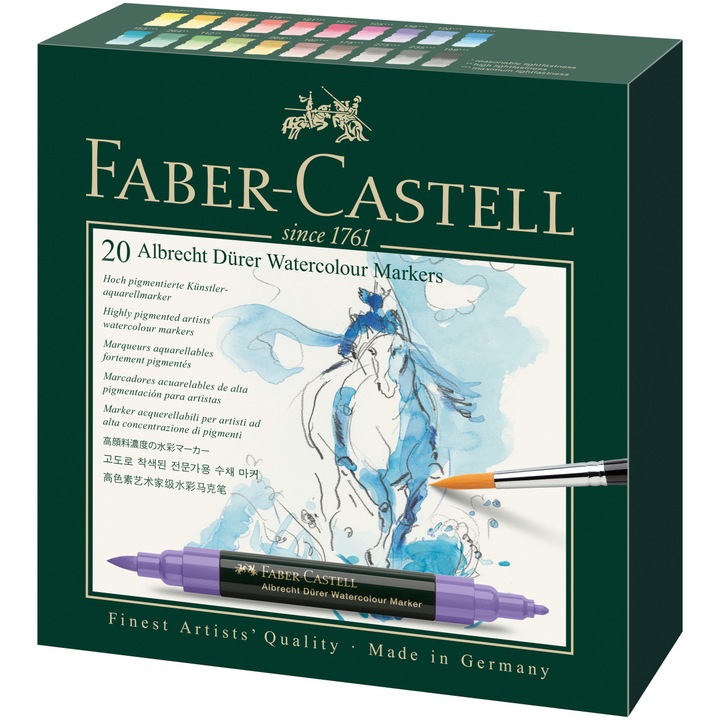 Акварелни маркери Faber-Castell Albrecht Durer, 20 бр / комплект
