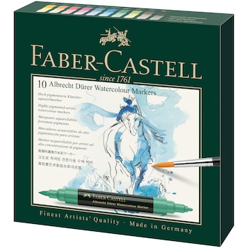 Markere solubile Faber-Castell Albrecht Durer, 10 buc/set Markere solubile Faber-Castell Albrecht Durer, 10 buc/set