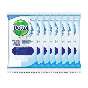 Pachet Dettol 8 x servetele dezinfectante 40 buc Pachet Dettol 8 x servetele dezinfectante 40 buc